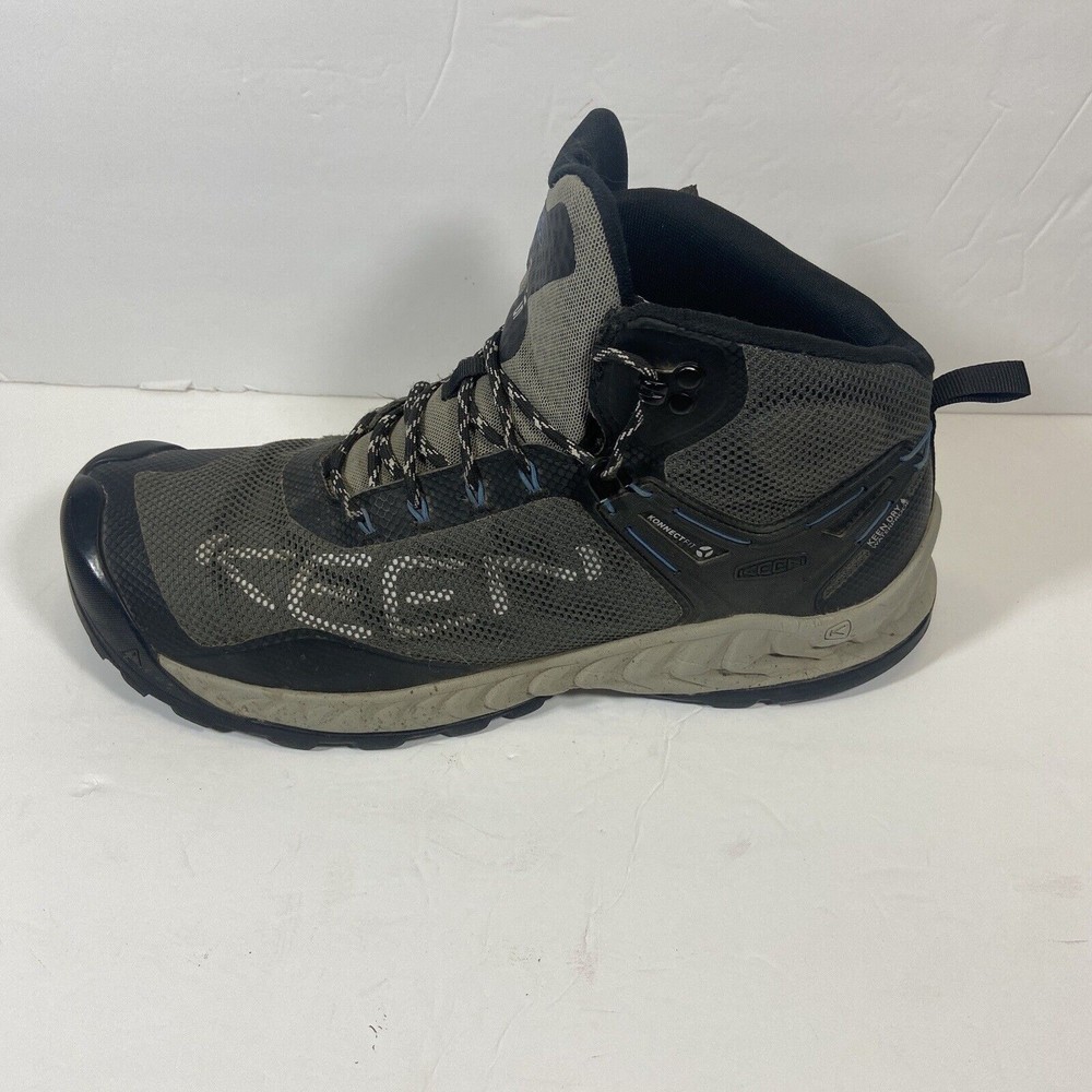 Keen Nxis Evo Mid Waterproof Hiking Boots Mens 13 US Magnet Bright Cobalt/Gray